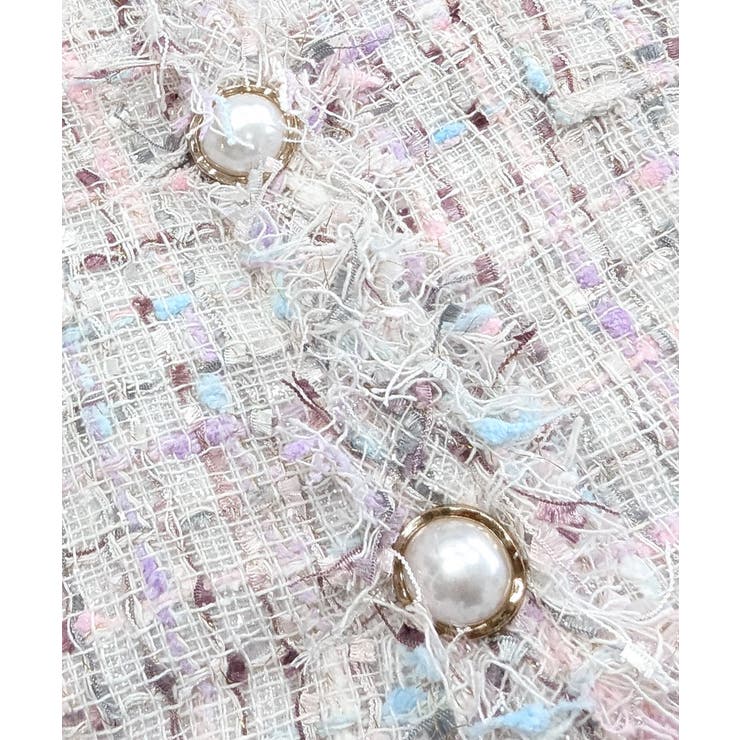 ツイードノーカラージャケット ツイードジャケット フリンジ | Riff | 詳細画像59 