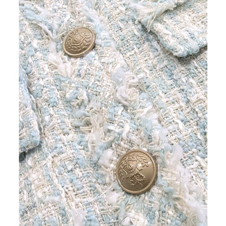 ツイードノーカラージャケット ツイードジャケット フリンジ | Riff | 詳細画像60 