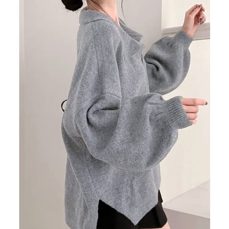 ポロ襟風ニットプルオーバー セーター オーバーサイズ | Riff | 詳細画像27 