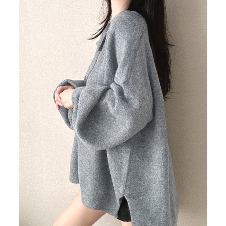 ポロ襟風ニットプルオーバー セーター オーバーサイズ | Riff | 詳細画像32 