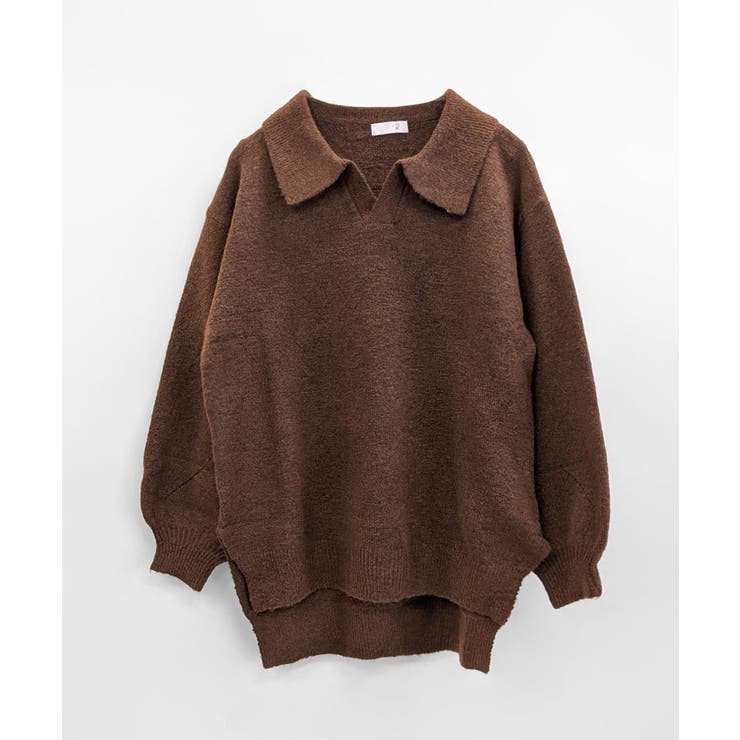 ポロ襟風ニットプルオーバー セーター オーバーサイズ | Riff | 詳細画像34 