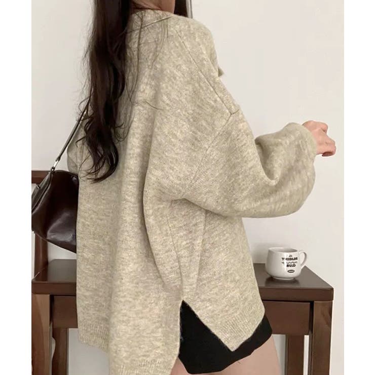 ポロ襟風ニットプルオーバー セーター オーバーサイズ | Riff | 詳細画像4 