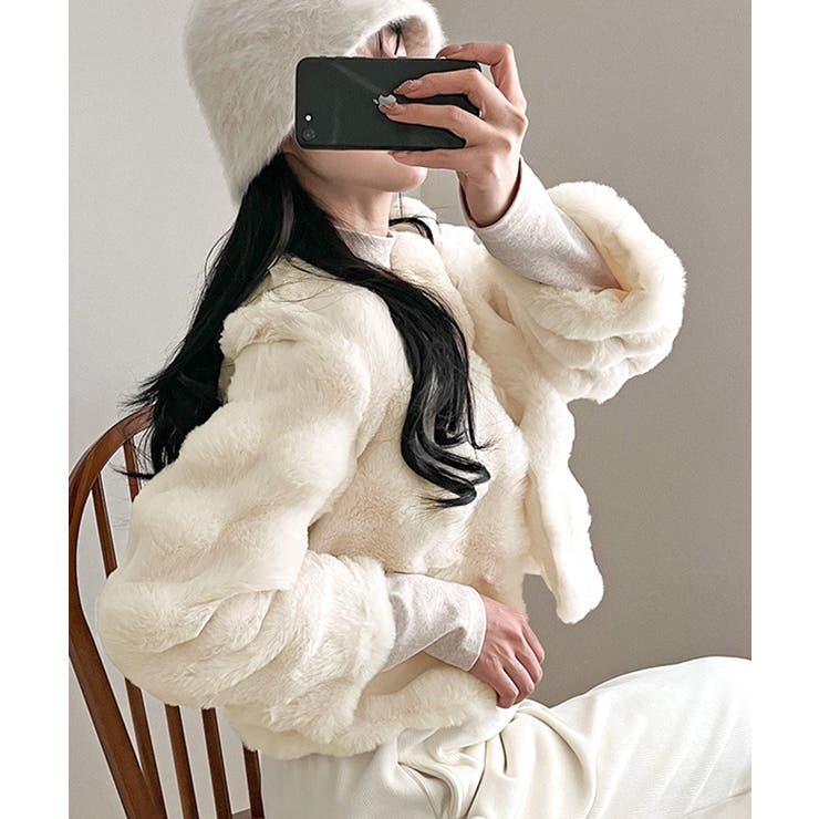 ファージャケット ショートコート ブルゾン | Riff | 詳細画像2 