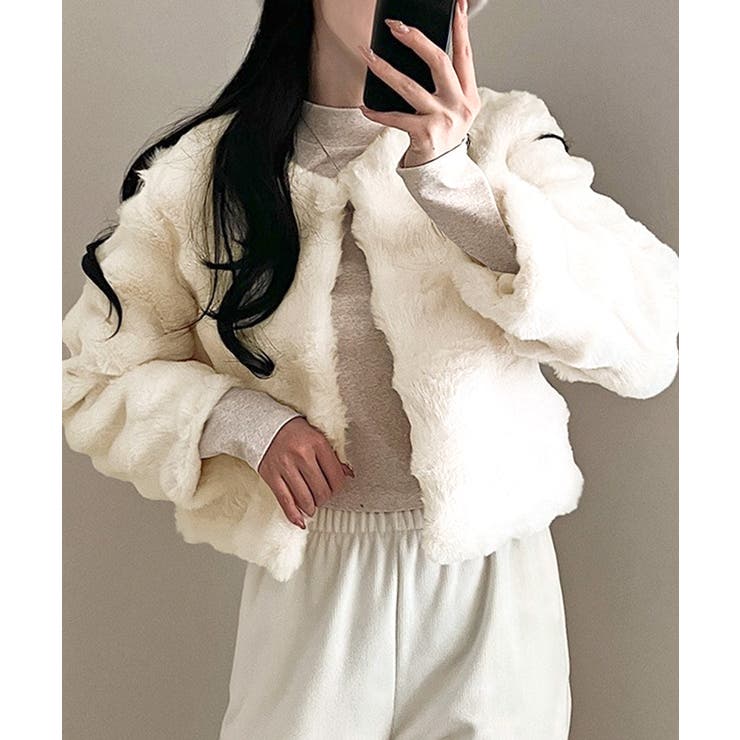 ファージャケット ショートコート ブルゾン | Riff | 詳細画像3 