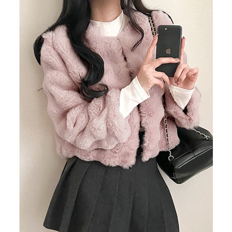 ファージャケット ショートコート ブルゾン | Riff | 詳細画像7 