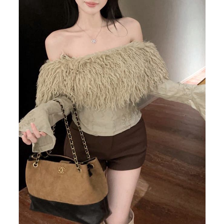 オフショルファートップス オフショルダー Tシャツ | Riff | 詳細画像12 