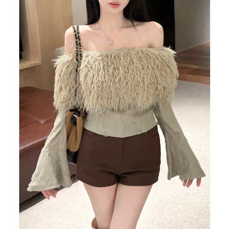 オフショルファートップス オフショルダー Tシャツ | Riff | 詳細画像13 