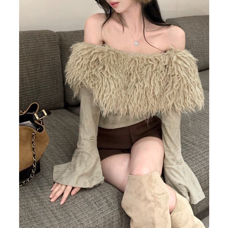 オフショルファートップス オフショルダー Tシャツ | Riff | 詳細画像16 