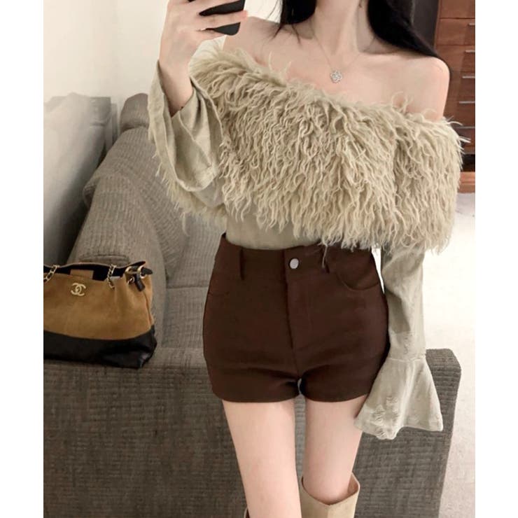 オフショルファートップス オフショルダー Tシャツ | Riff | 詳細画像18 