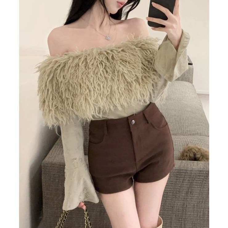 オフショルファートップス オフショルダー Tシャツ | Riff | 詳細画像19 