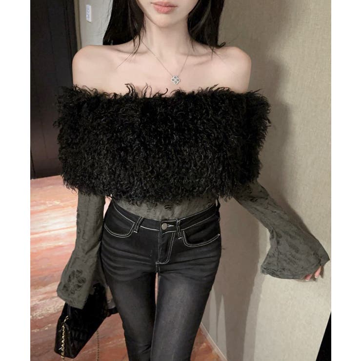 オフショルファートップス オフショルダー Tシャツ | Riff | 詳細画像2 