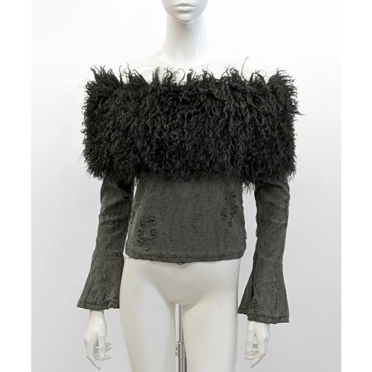 オフショルファートップス オフショルダー Tシャツ | Riff | 詳細画像24 