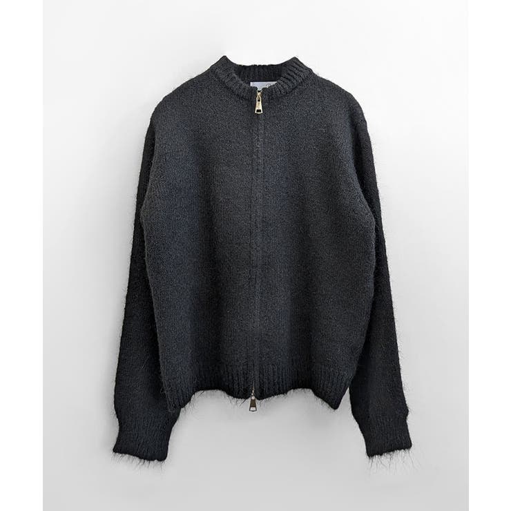 ダブルジップニット&ミニニットスカート セットアップ カーディガン | Riff | 詳細画像21 