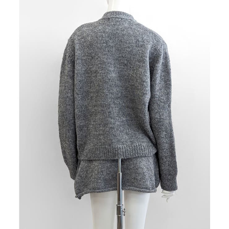 ダブルジップニット&ミニニットスカート セットアップ カーディガン | Riff | 詳細画像29 