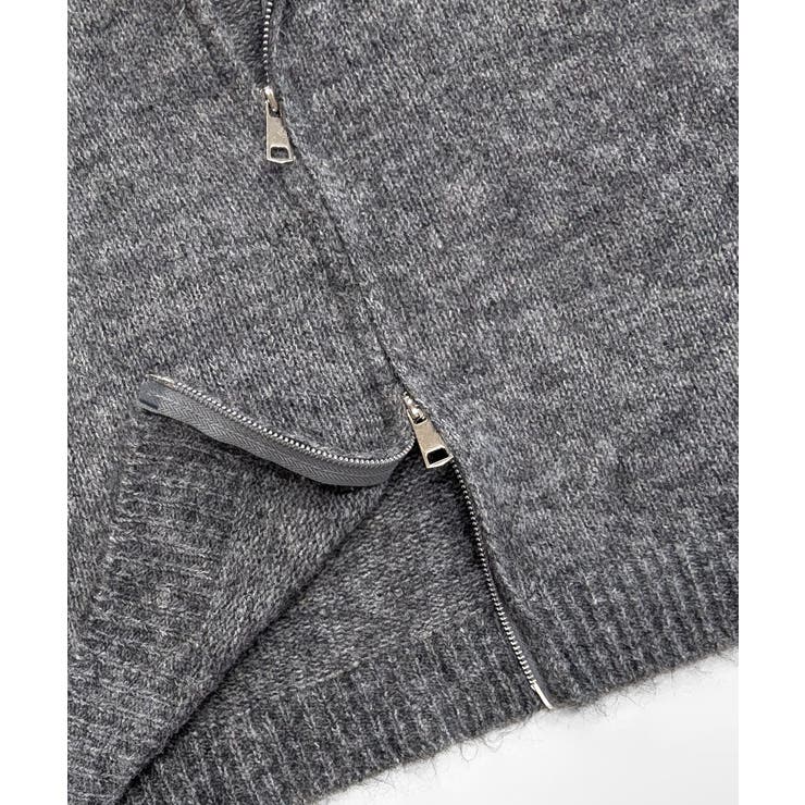 ダブルジップニット&ミニニットスカート セットアップ カーディガン | Riff | 詳細画像33 