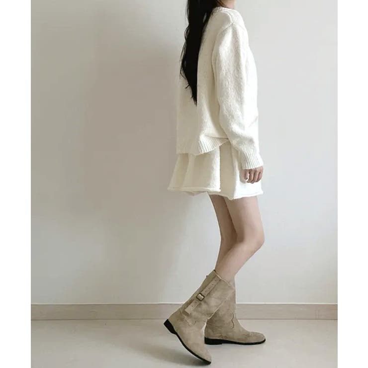 ダブルジップニット&ミニニットスカート セットアップ カーディガン | Riff | 詳細画像9 