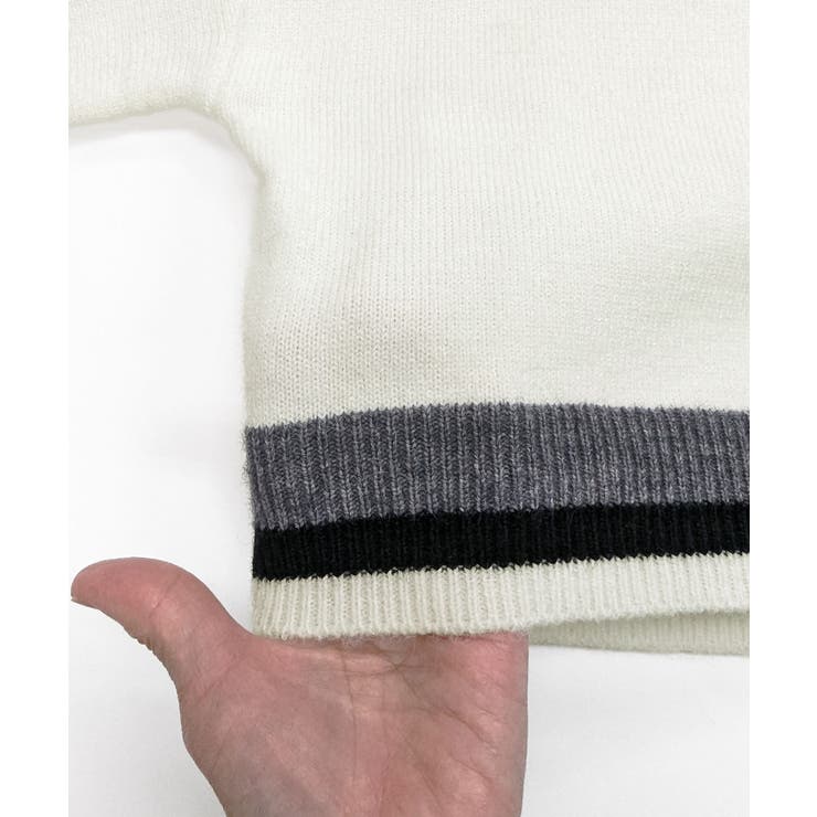 配色クルーネックニット ショート丈 バルーン袖 | Riff | 詳細画像22 