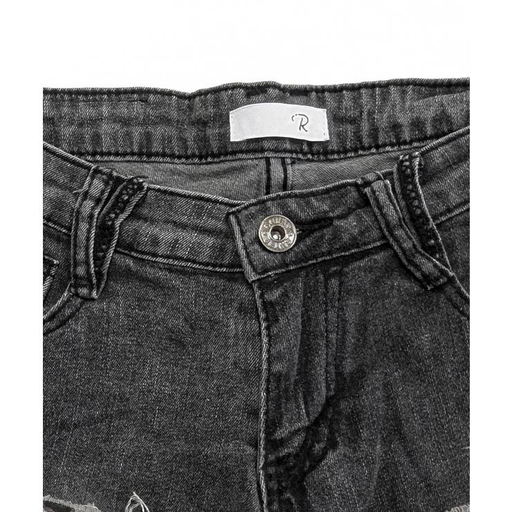 折り返しヒョウ柄デニムショートパンツ 短パン ショート丈 | Riff | 詳細画像25 