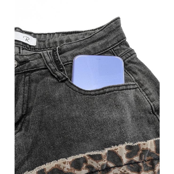 折り返しヒョウ柄デニムショートパンツ 短パン ショート丈 | Riff | 詳細画像28 
