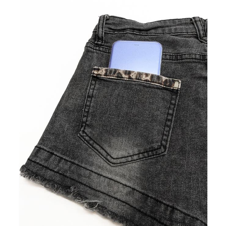 折り返しヒョウ柄デニムショートパンツ 短パン ショート丈 | Riff | 詳細画像29 