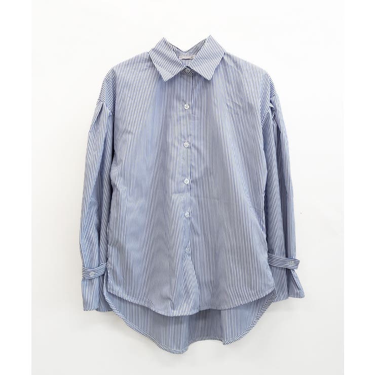 ストライプシャツ オーバーサイズ ロングシャツ | Riff | 詳細画像13 