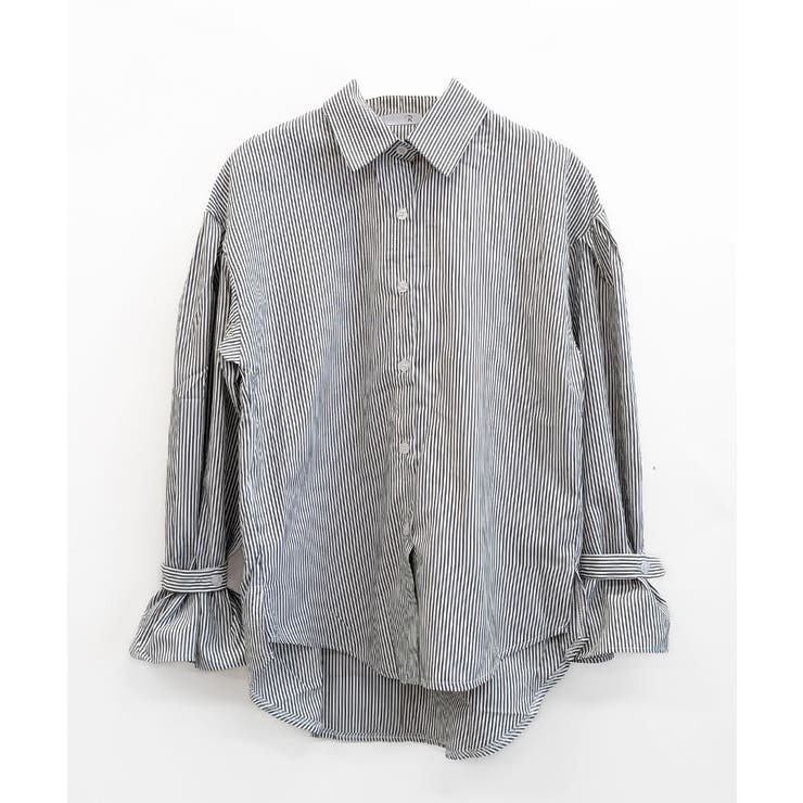 ストライプシャツ オーバーサイズ ロングシャツ | Riff | 詳細画像14 