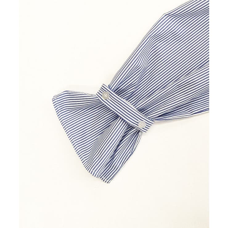 ストライプシャツ オーバーサイズ ロングシャツ | Riff | 詳細画像20 