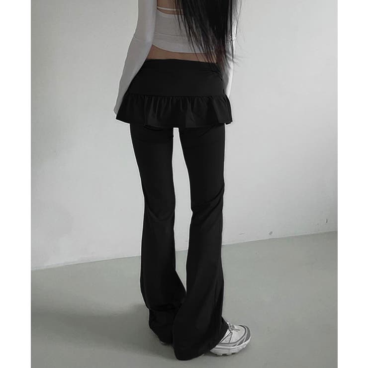 レイヤードスカートパンツ 重ね着風 ロングパンツ | Riff | 詳細画像17 