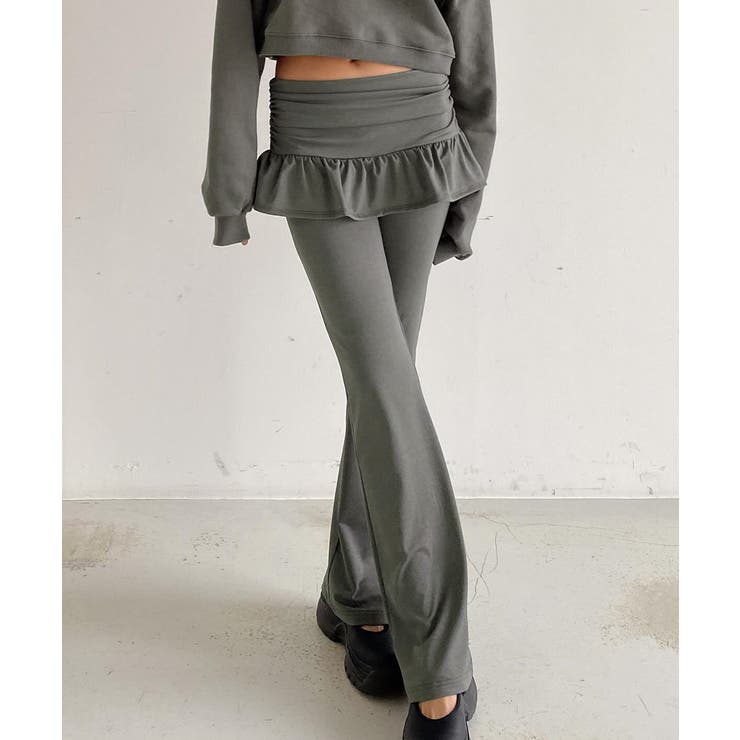 レイヤードスカートパンツ 重ね着風 ロングパンツ | Riff | 詳細画像2 