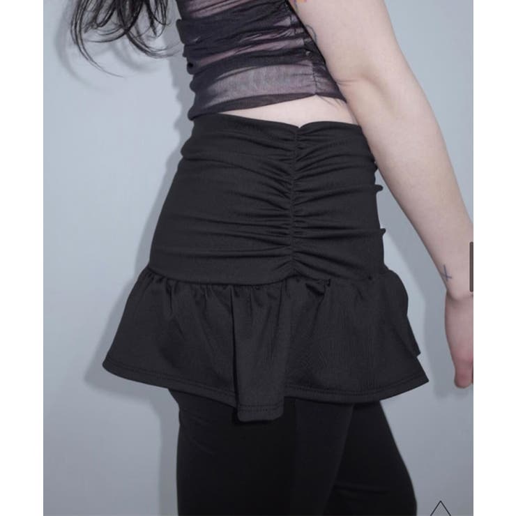 レイヤードスカートパンツ 重ね着風 ロングパンツ | Riff | 詳細画像21 