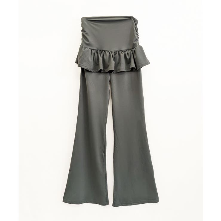 レイヤードスカートパンツ 重ね着風 ロングパンツ | Riff | 詳細画像23 