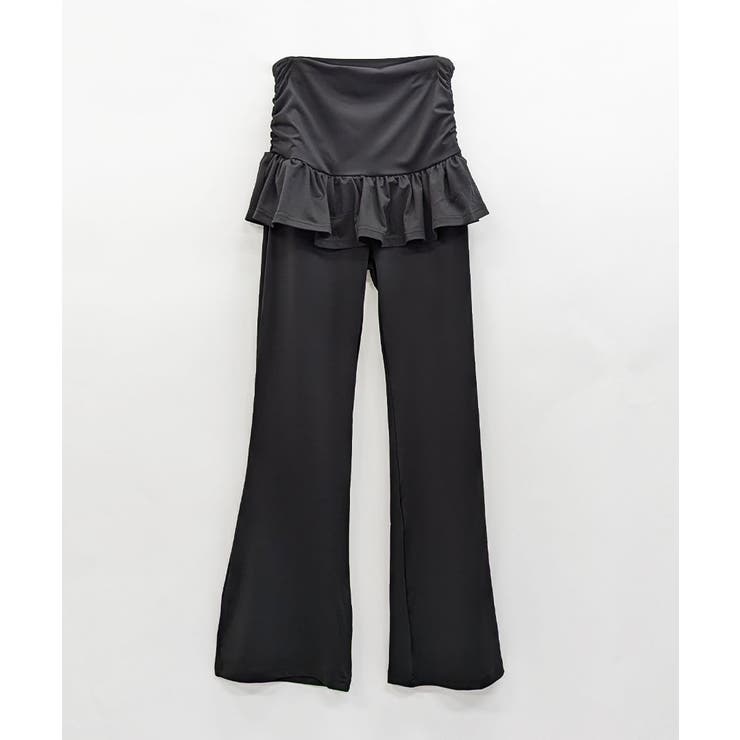 レイヤードスカートパンツ 重ね着風 ロングパンツ | Riff | 詳細画像24 