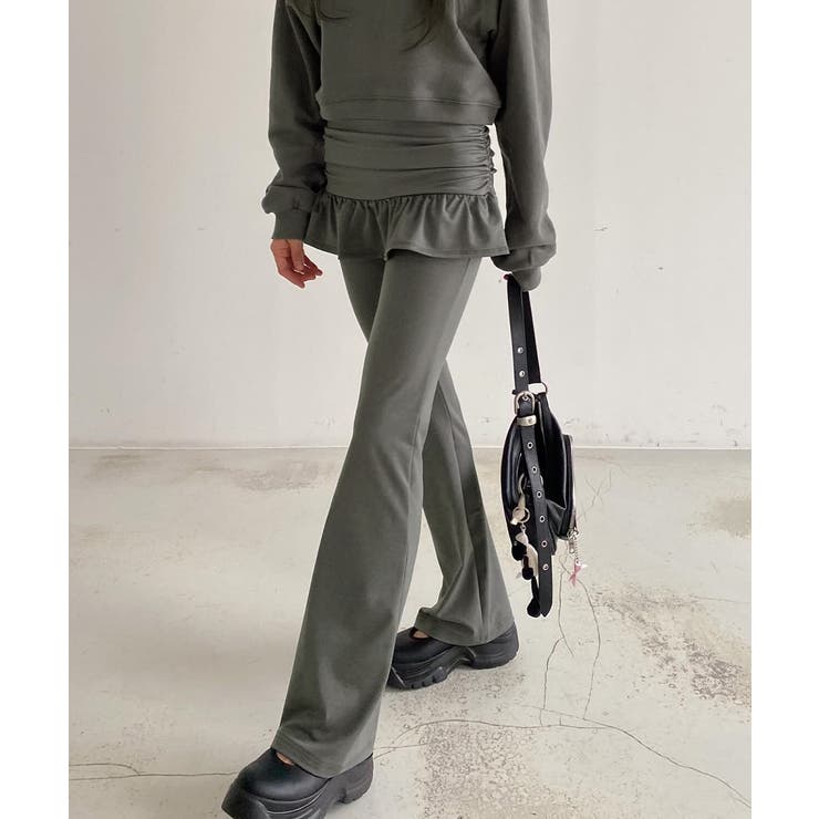 レイヤードスカートパンツ 重ね着風 ロングパンツ | Riff | 詳細画像4 