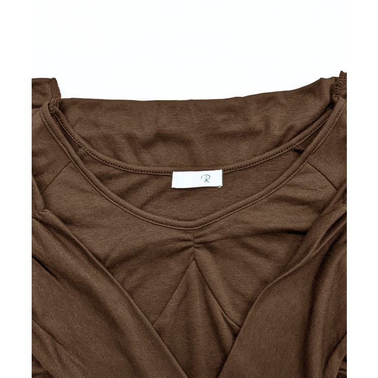 オフショルフロントリボントップス オフショルダー Tシャツ | Riff | 詳細画像25 