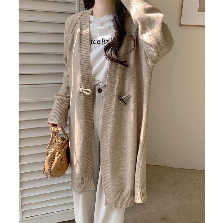 ロングニットカーディガン トグルボタン ガウン | Riff | 詳細画像11 