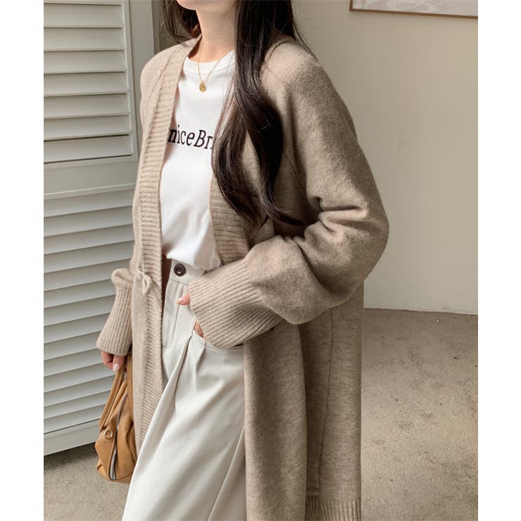 ロングニットカーディガン トグルボタン ガウン | Riff | 詳細画像12 