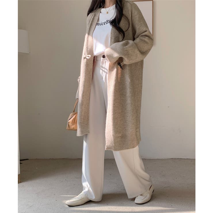 ロングニットカーディガン トグルボタン ガウン | Riff | 詳細画像13 