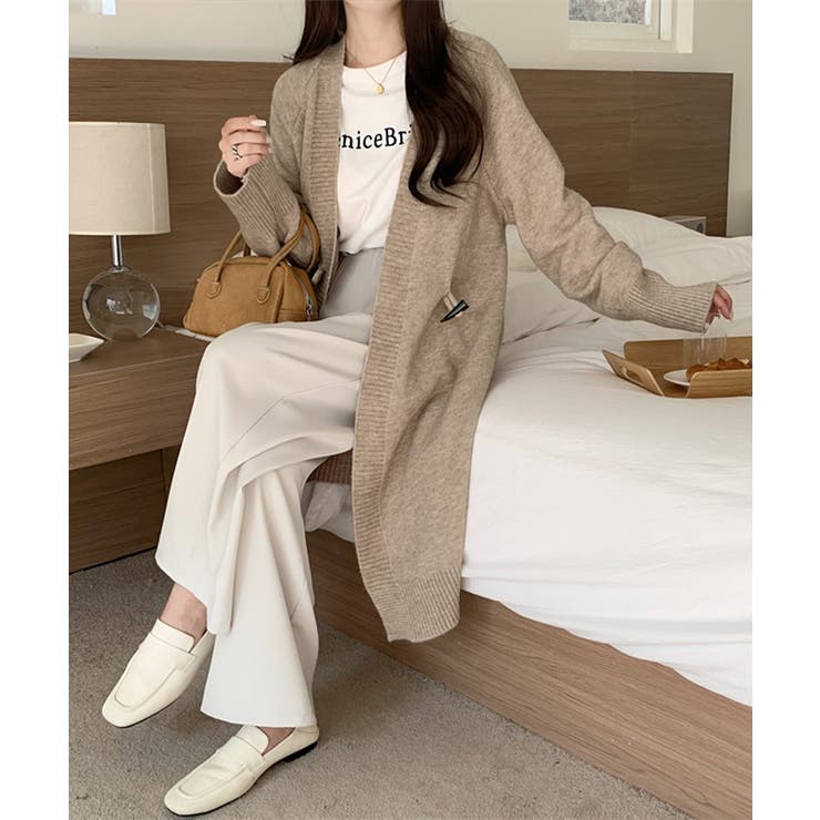 ロングニットカーディガン トグルボタン ガウン | Riff | 詳細画像14 