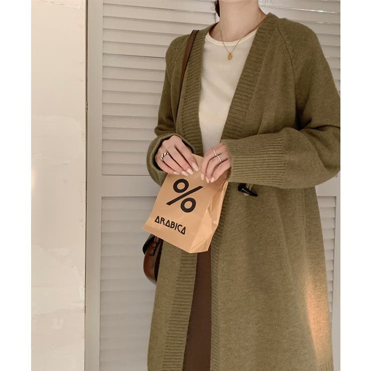 ロングニットカーディガン トグルボタン ガウン | Riff | 詳細画像19 