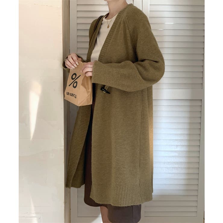 ロングニットカーディガン トグルボタン ガウン | Riff | 詳細画像21 