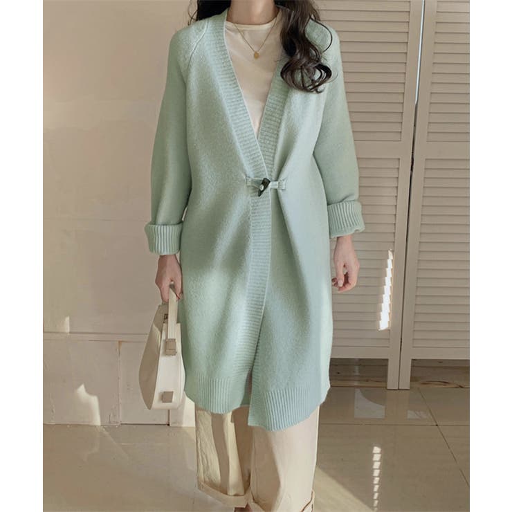 ロングニットカーディガン トグルボタン ガウン | Riff | 詳細画像23 