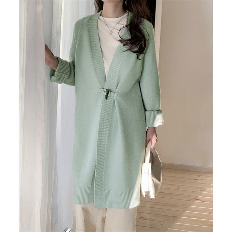 ロングニットカーディガン トグルボタン ガウン | Riff | 詳細画像24 