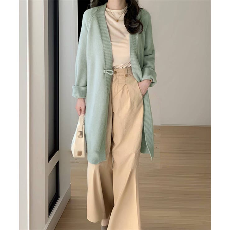 ロングニットカーディガン トグルボタン ガウン | Riff | 詳細画像25 