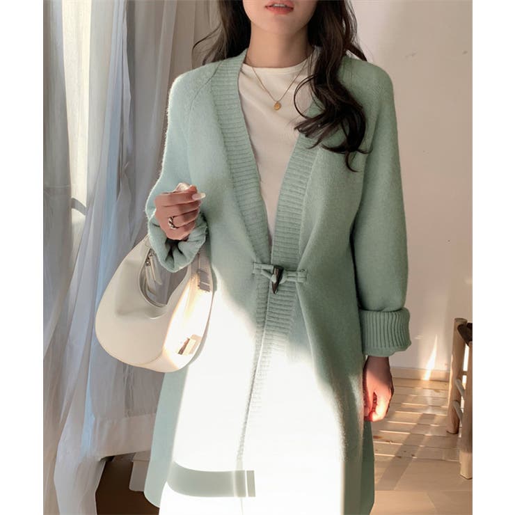 ロングニットカーディガン トグルボタン ガウン | Riff | 詳細画像27 