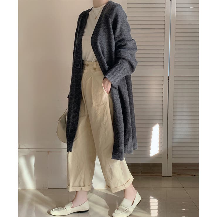 ロングニットカーディガン トグルボタン ガウン | Riff | 詳細画像33 