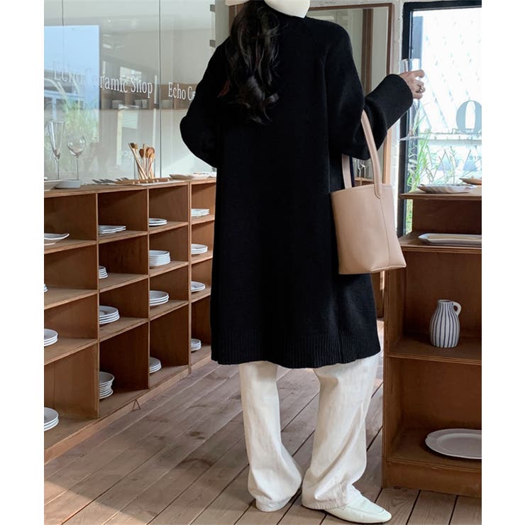 ロングニットカーディガン トグルボタン ガウン | Riff | 詳細画像40 