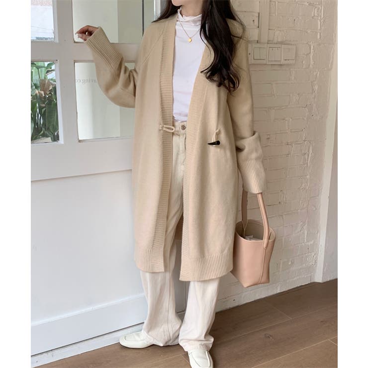 ロングニットカーディガン トグルボタン ガウン | Riff | 詳細画像8 