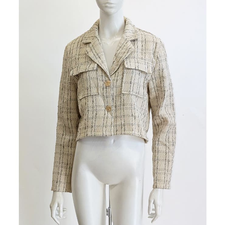 ツイードショートジャケット ツイードジャケット テーラードジャケット | Riff | 詳細画像12 