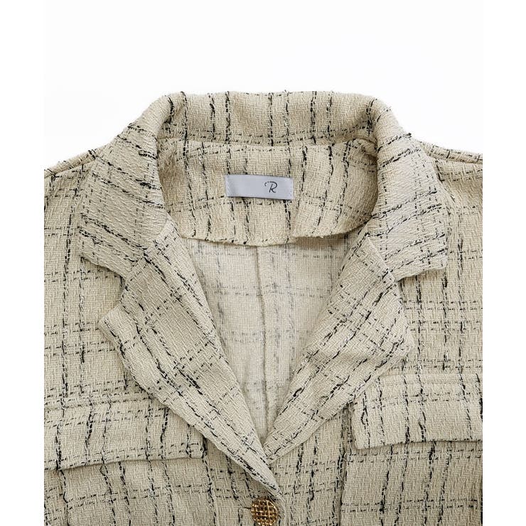 ツイードショートジャケット ツイードジャケット テーラードジャケット | Riff | 詳細画像15 