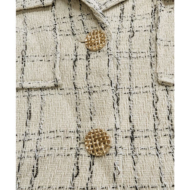 ツイードショートジャケット ツイードジャケット テーラードジャケット | Riff | 詳細画像17 